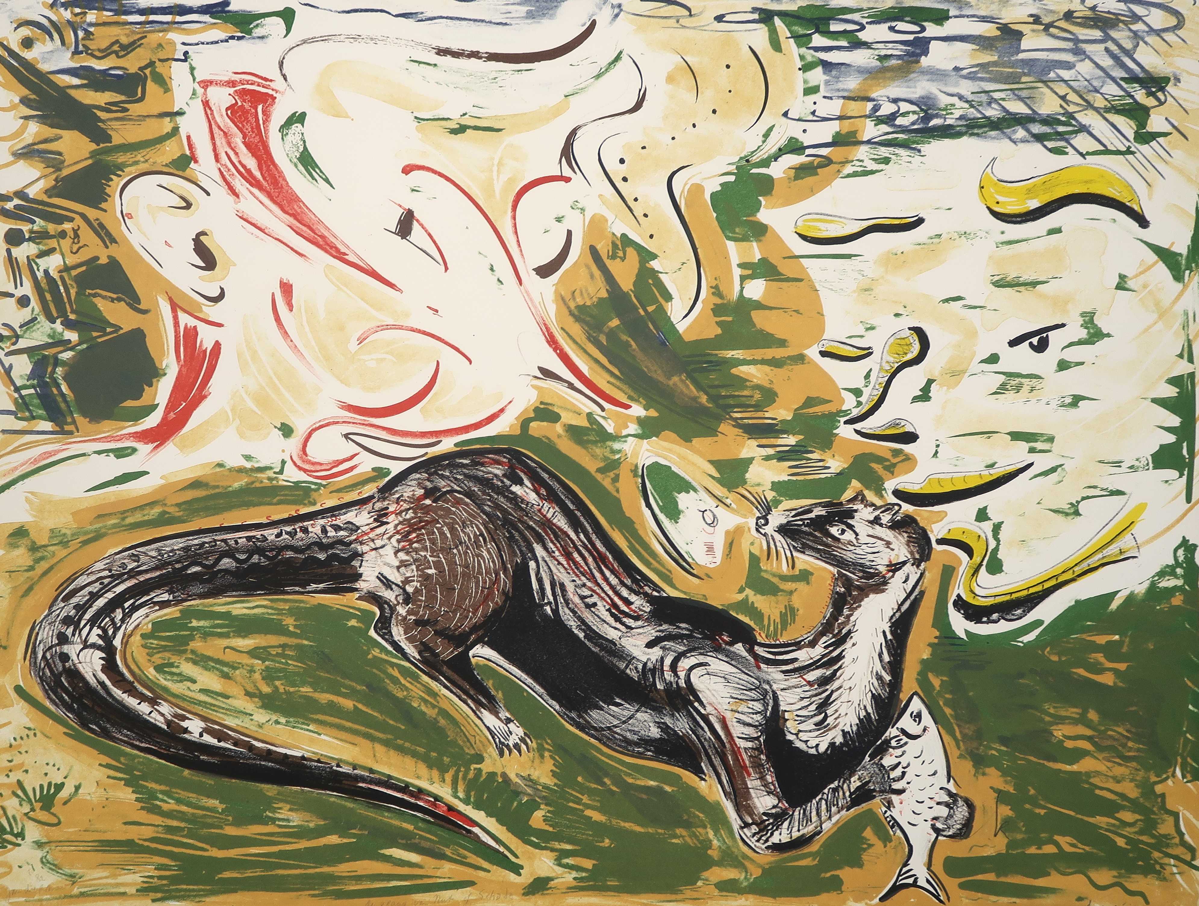 Jan Dierman - Litho, De vraag van nut of schade kopen? Bied vanaf 1!