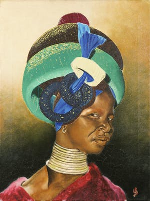 Niet of onleesbaar gesigneerd - Olieverf op doek, Portret kopen? Bied vanaf 1!