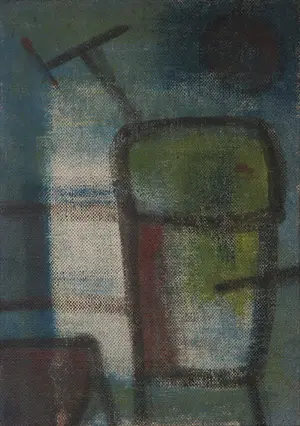 Hans Zandvoort - Olieverf op jute, Compositie - Ingelijst kopen? Bied vanaf 1!