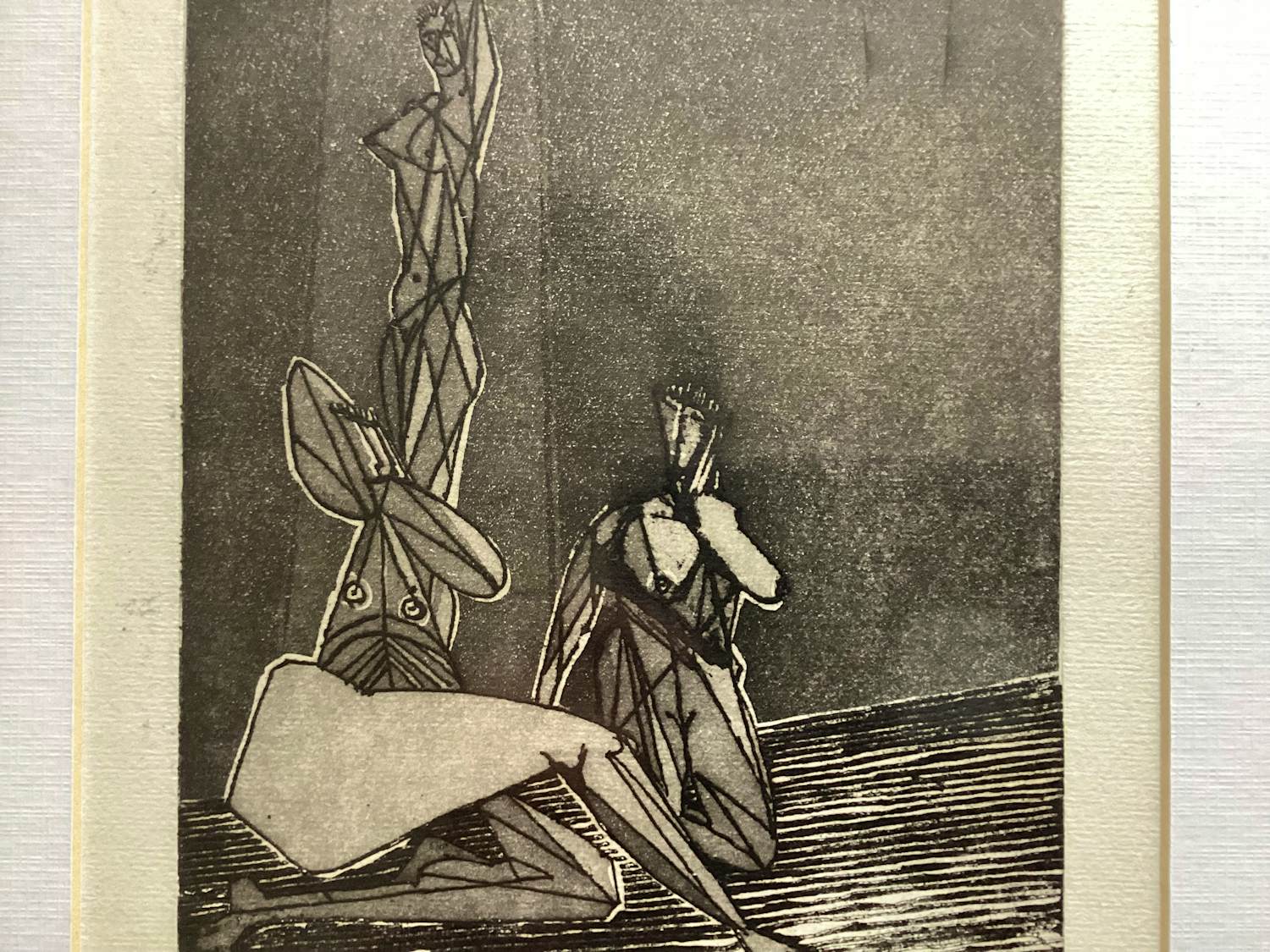 Theo Beerendonk - Act met drie figuren - originele ets kopen? Bied vanaf 75!