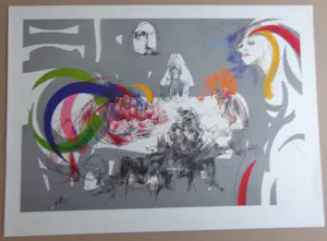 Raymond Moretti - L'HOMME DE LA MANCHA / KLEURLITHO / 52x71cm / SIG kopen? Bied vanaf 30!