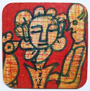 Gerard Fieret - Bloem, tekening met stift verkocht voor € 50!