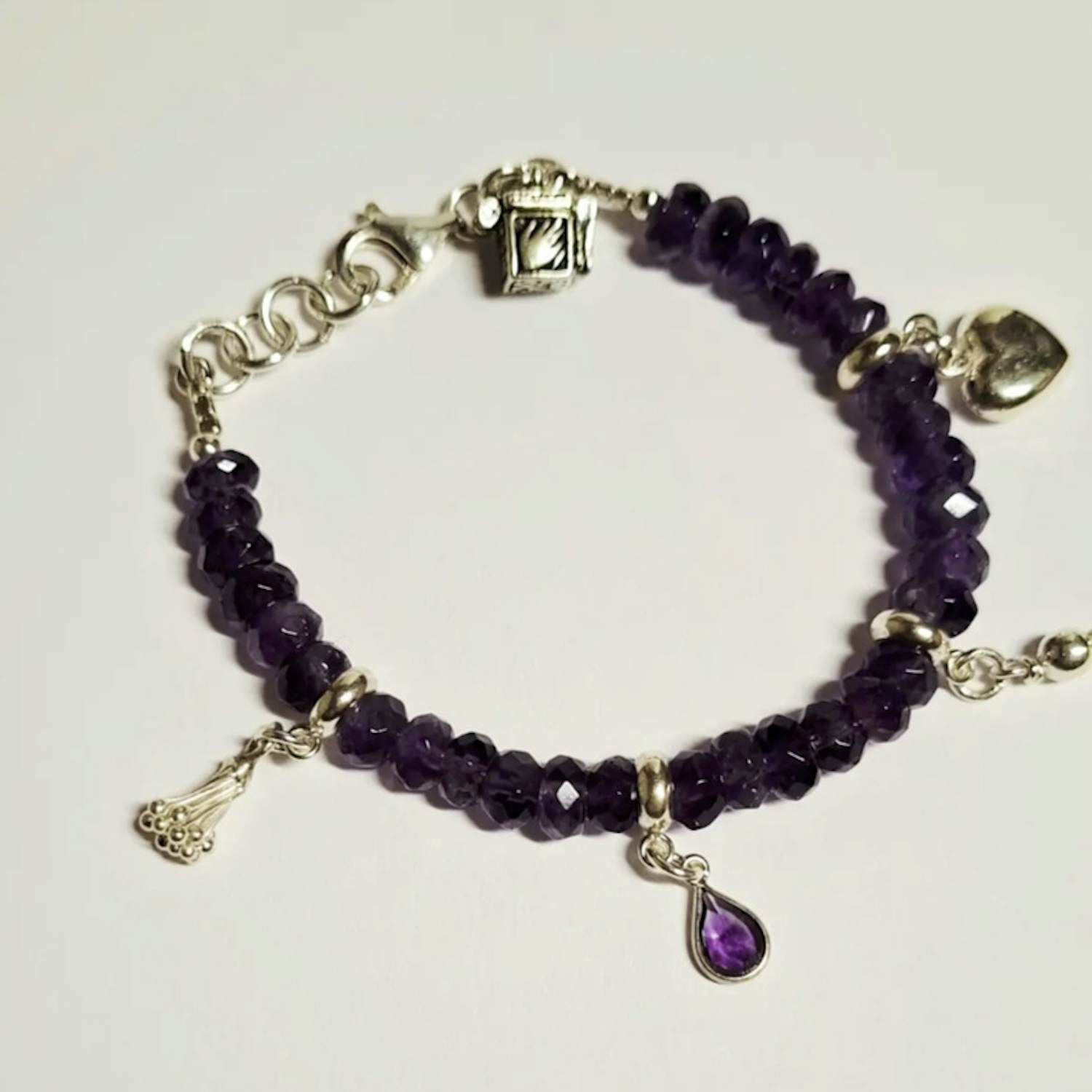 Nieuwe zilveren Armband van natuurlijke facetgeslepen Amethist kopen? Bied vanaf 80!