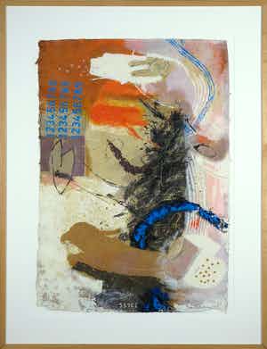 Mohamed Quraish - Zeefdruk, Zonder titel 1 - Ingelijst (Groot) verkocht voor € 50!