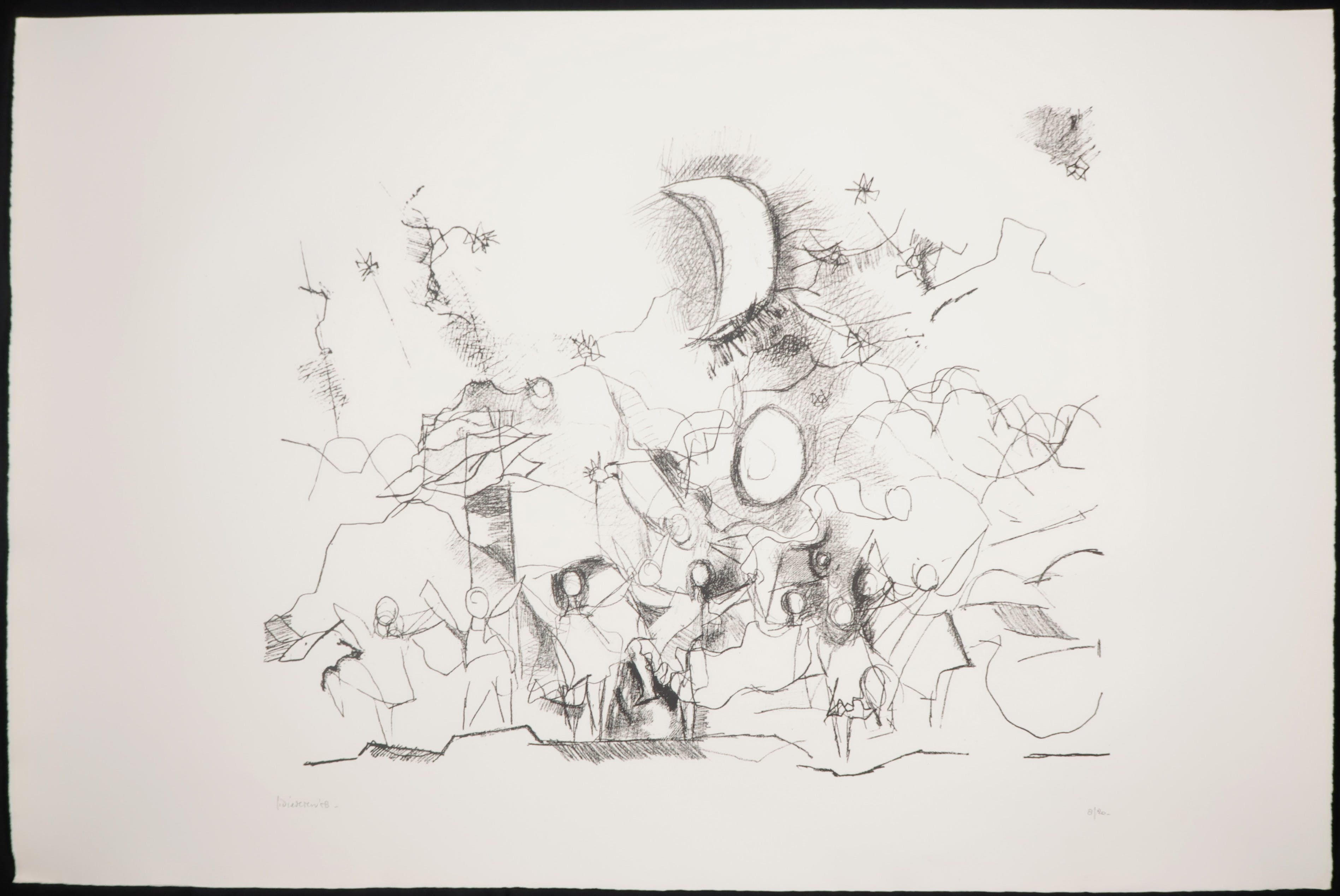Jef Diederen - Litho, Zonder titel kopen? Bied vanaf 35!