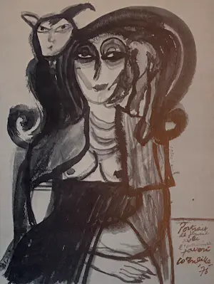 AcheterCorneille - Litho met boek: New York room 422 - 1977? Enchérissez de 250!