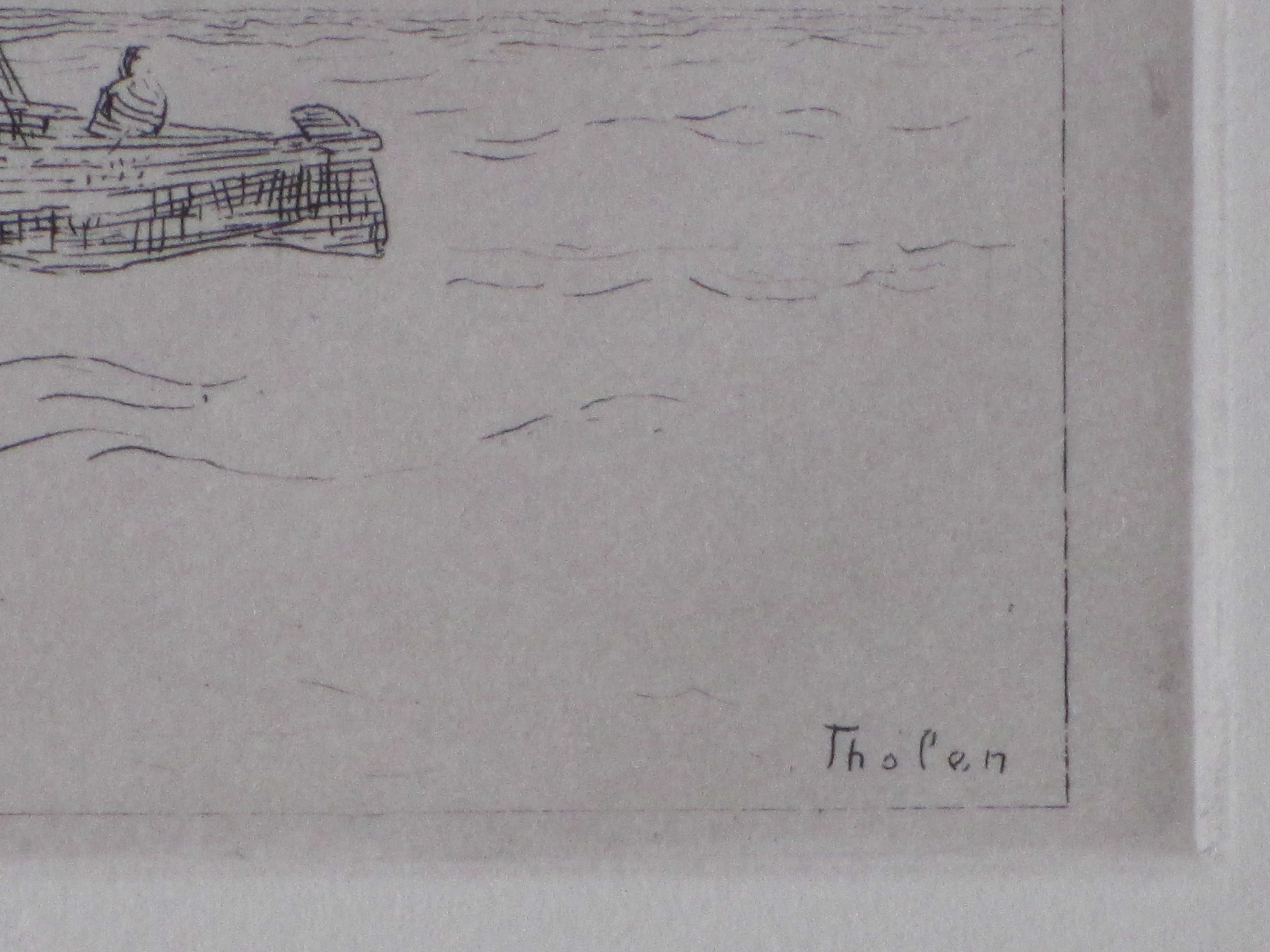 Willem Bastiaan Tholen - Zeilschip op het water - Ets kopen? Bied vanaf 50!