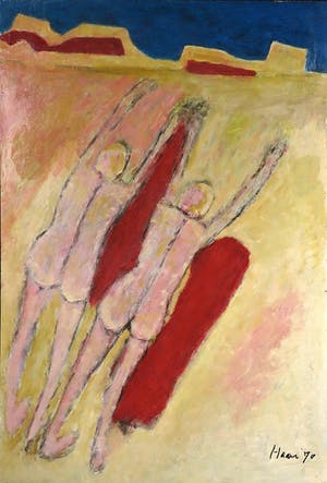 Pieter Haan - Acryl op karton, Zonder titel (Zeer Groot) kopen? Bied vanaf 1!