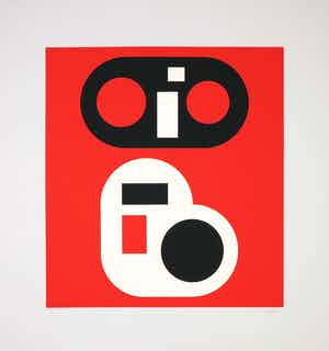 Nicolas Schoffer - Zeefdruk, Zonder titel verkocht voor € 100!