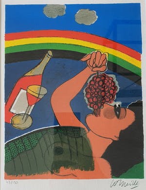 Corneille - zonder titel - gesigneerd - 150 ex - ingelijst kopen? Bied vanaf 125!