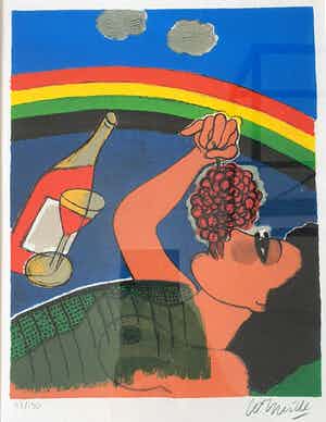 Corneille - zonder titel - gesigneerd - 150 ex - ingelijst verkocht voor € 125!