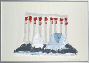 Piet Warffemius - Zeefdruk, Zonder titel - Ingelijst kopen? Bied vanaf 20!