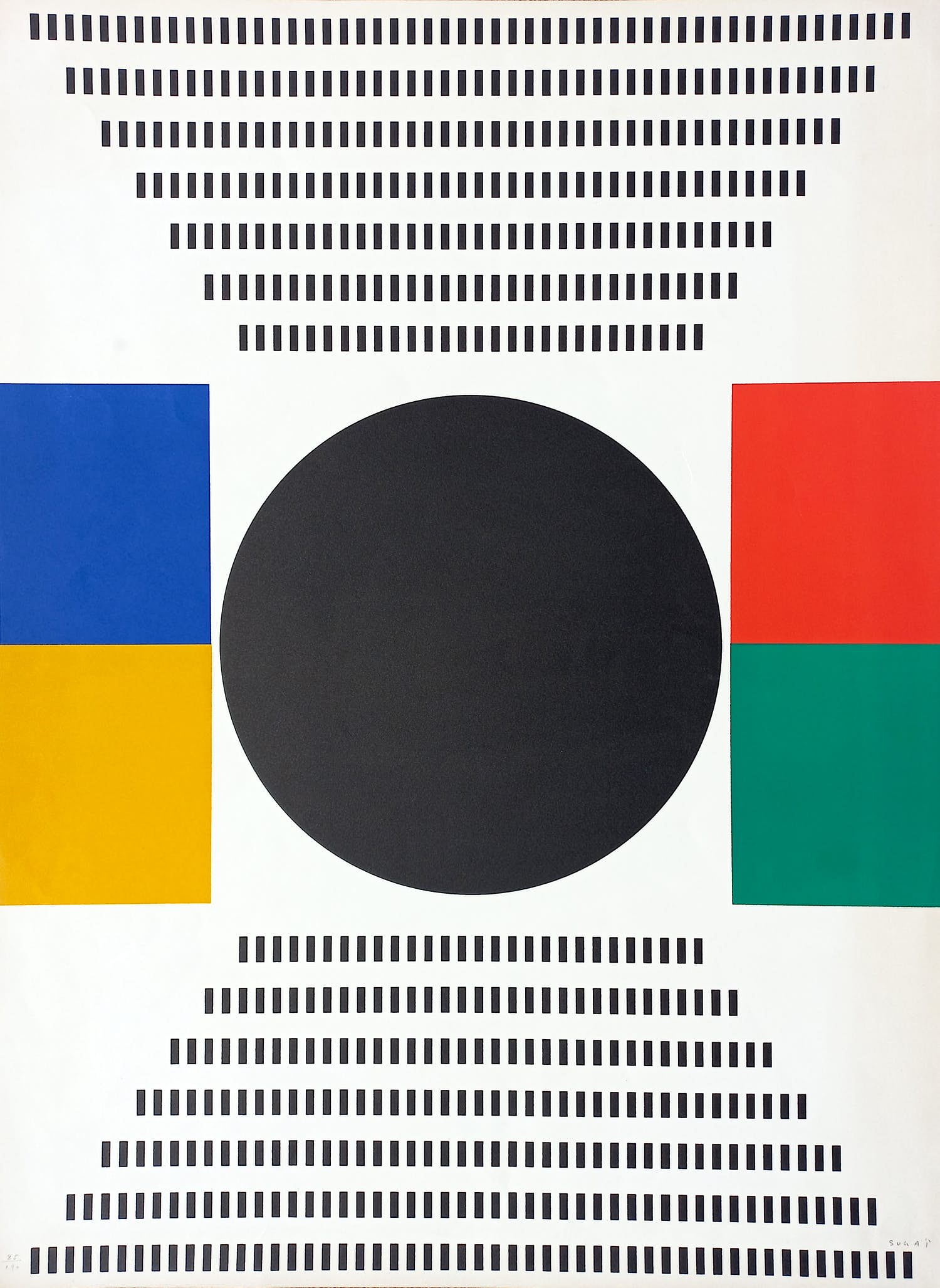 Kumi Sugai - Geometrisch abstract, litho kopen? Bied vanaf 275!