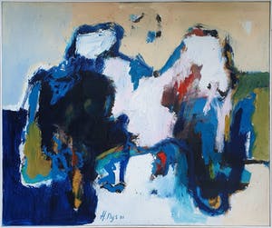 Hendrik Nijs - Schilderij 'Poolhond' (2001) - Zeer groot kopen? Bied vanaf 185!