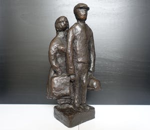 Brons (Onbekend) - "op stap" brons 7 kg! kopen? Bied vanaf 150!