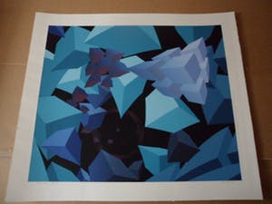 Hans Klaui - Mooi geometrische zeefdruk van Hans Klaui, kopen? Bied vanaf 40!