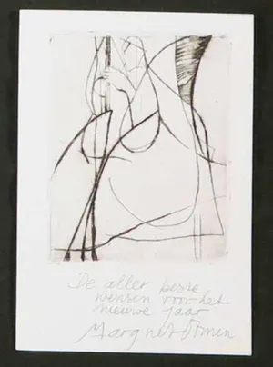 Hein Stork - Jaap Kruijff, Margriet Oomen, e.a. Lot v. 5 gesigneerde werkjes (nieuwjaarswens) kopen? Bied vanaf 1!