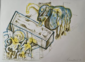 Lucebert - kleurlitho - gesigneerd - 6/40(zeldzaam) - 1982 kopen? Bied vanaf 1!