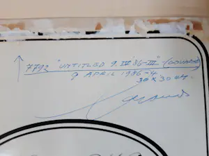 Eugène Brands - 'Untitled' 9 IV '86 Gouache gesigneerd kopen? Bied vanaf 700!