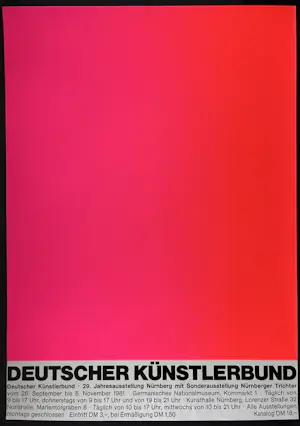 Rupprecht Geiger - Deutscher Künstlerbund 1981 - Große Original Farbserigraphie - Pink kopen? Bied vanaf 350!