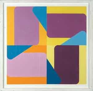 Theo Stiphout - Acryl op board, Zonder titel - Ingelijst verkocht voor € 1!