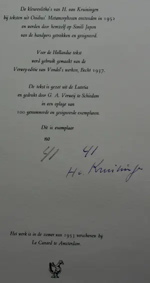 AcheterHarry van Kruiningen - Kleuren litho: Metamorphosen - 1952? Enchérissez de 55!