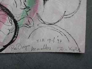 Marc Mulders - (met van Vught en van Dongen) "Themes in Painting" - Litho met aquarel - 1997 kopen? Bied vanaf 275!