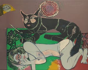Corneille - Litho, Le femme au chat I - Ingelijst kopen? Bied vanaf 250!