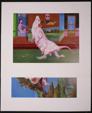 Melle Oldeboerrigter - Map (stoffen omslag) met 14 litho's, Melle (oplagenr. 1) kopen? Bied vanaf 70!
