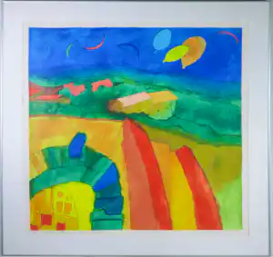 Buy Susan Schildkamp - Zeefdruk, La terra promessa - Ingelijst (zonder glasplaat)? Bid from 60!