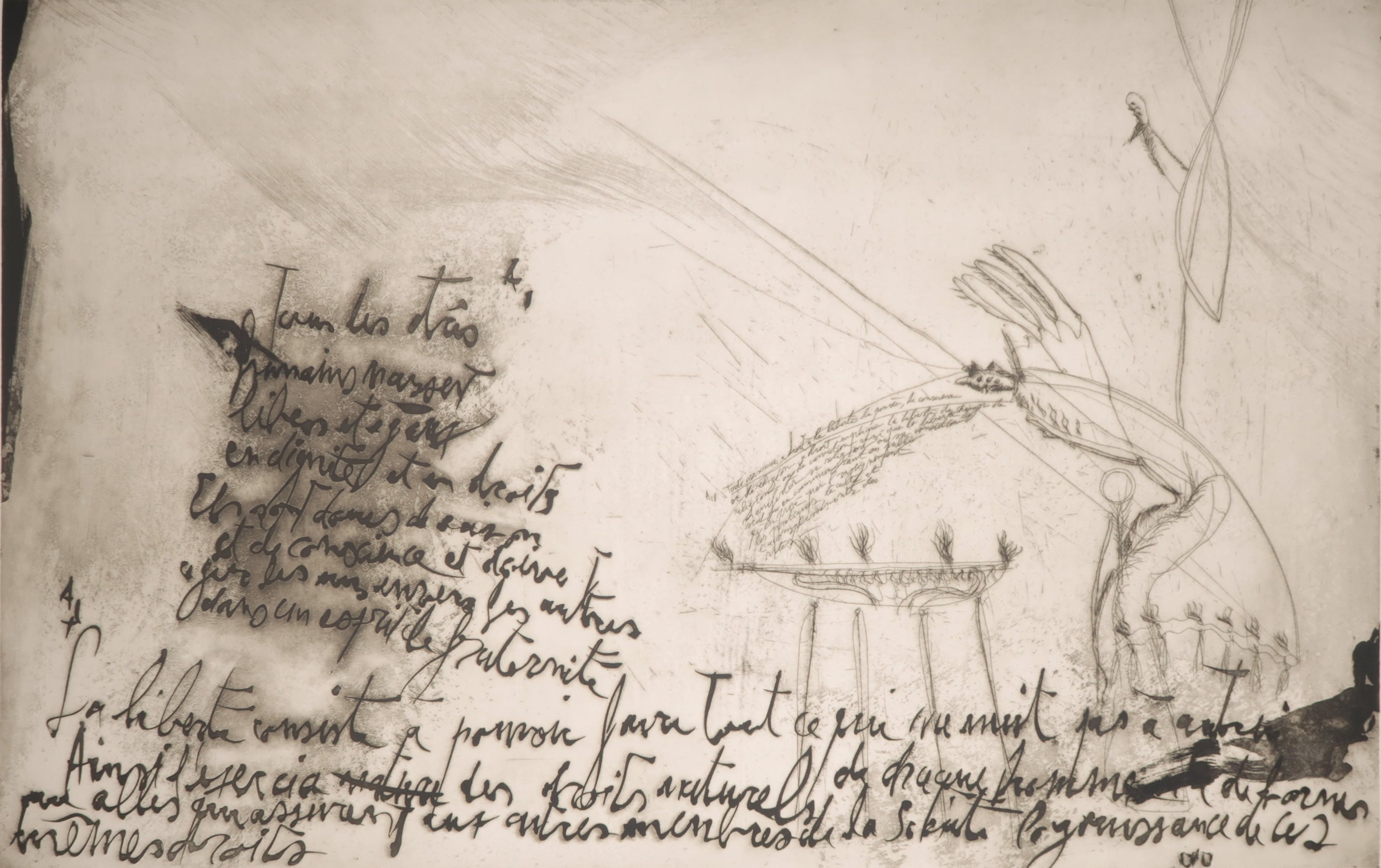 Gerard Garouste - Ets, Declaration / Memoire de la liberte verkocht voor € 120!