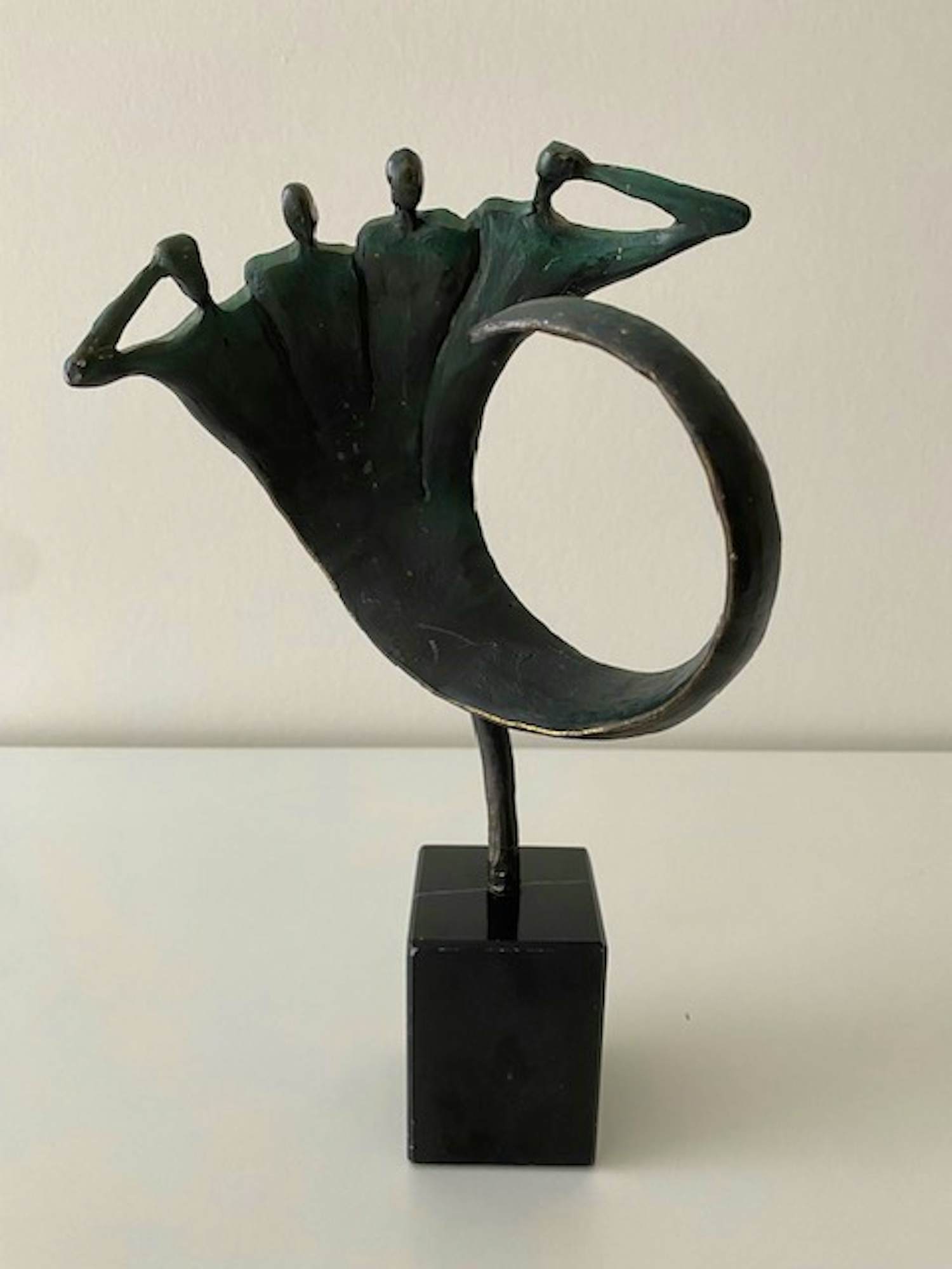 Corry Ammerlaan - Schitterende zwaar verbronsde abstracte sculptuur verkocht voor € 50!