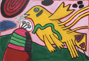 Corneille - l’Oiseau jaune, zeefdruk (netjes ingelijst) kaufen? Bieten Sie von 250!