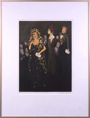 Willy Belinfante - Kleurenets, Modeshow - Ingelijst verkocht voor € 50!