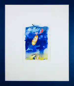 Buy Michel van Overbeeke - Aquarel op papier, Zonder titel - Ingelijst? Bid from 150!