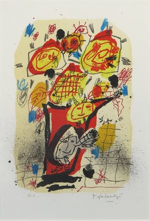 Kees Salentijn - Zeefdruk, Zonder titel VIIl - Ingelijst kopen? Bied vanaf 35!