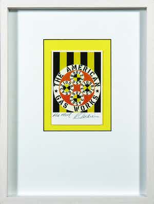 Robert Indiana - Gesigneerde artcard met persoonlijke opdracht - The American Gas Works verkocht voor € 1!