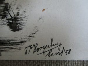 Joop Hoogerbrug - Tekening Duingezicht kopen? Bied vanaf 30!