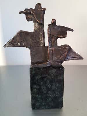 Eric Claus - "Fluitspelers " Dubbel gesigneerd! verkocht voor € 200!