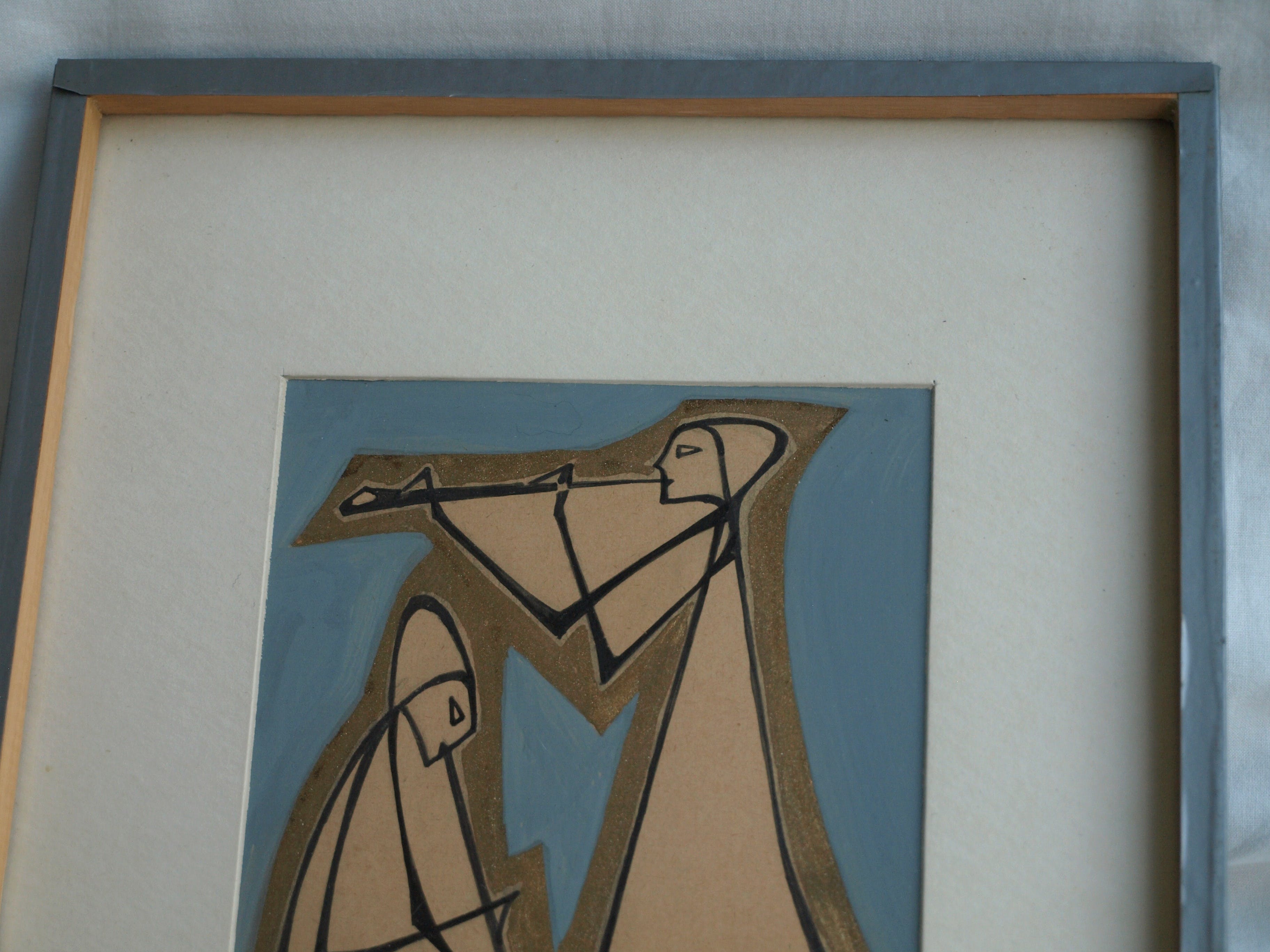 Klaas Pijlman - 2 werken – Muzikanten – acrylverf en goudverf - 1965 kopen? Bied vanaf 35!