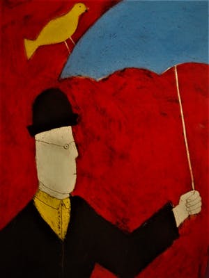 Annora Spence - Karakteristiek Litho van bekende Britse Grafica "Under the Umbrella" kopen? Bied vanaf 10!