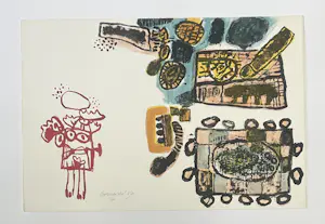 Corneille - Lithografie Vrouw van de nacht en de dageraad, 1967 kopen? Bied vanaf 600!