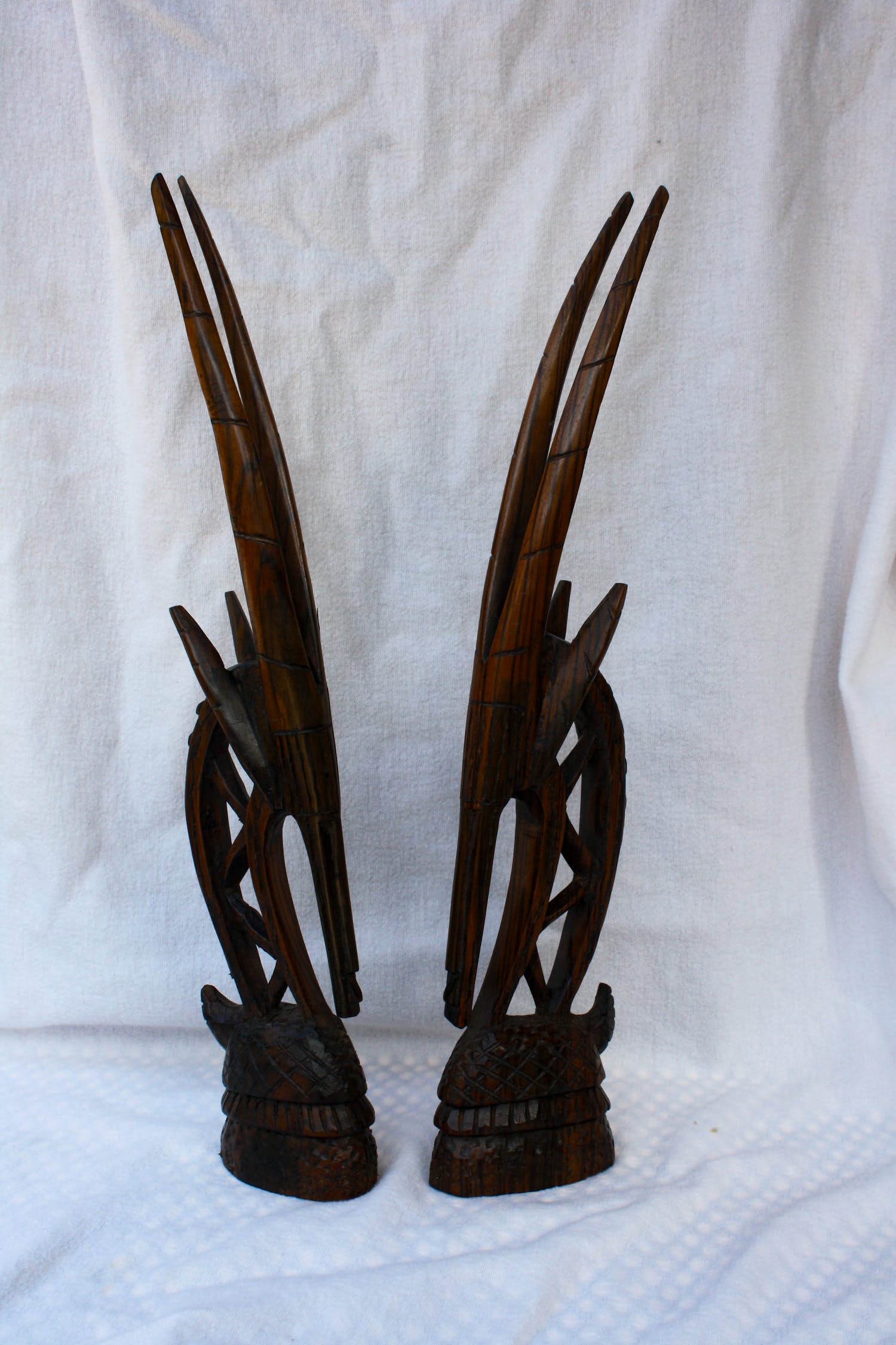 Bamana - Twee Uitermate Mooie Houten Bamana Ci Wara Sculpturen (Begin 20e eeuw) kopen? Bied vanaf 50!