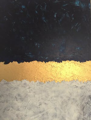 John Foppen - Symphony in D. Blue + Wh. + Gold........# K 05. XL . GROOT. kopen? Bied vanaf 189!