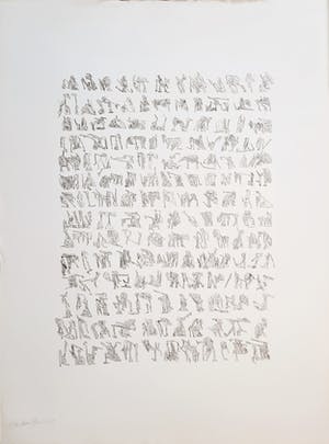 Henri Plaat - Zeefdruk - Compositie van figuren 6/190 - 1971 - 21982 kopen? Bied vanaf 45!