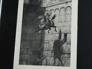 Frederik Hendrik Weissenbruch - Litho, Sprong van de laatste Mammeluk – ingelijst - ca 1870 kopen? Bied vanaf 10!