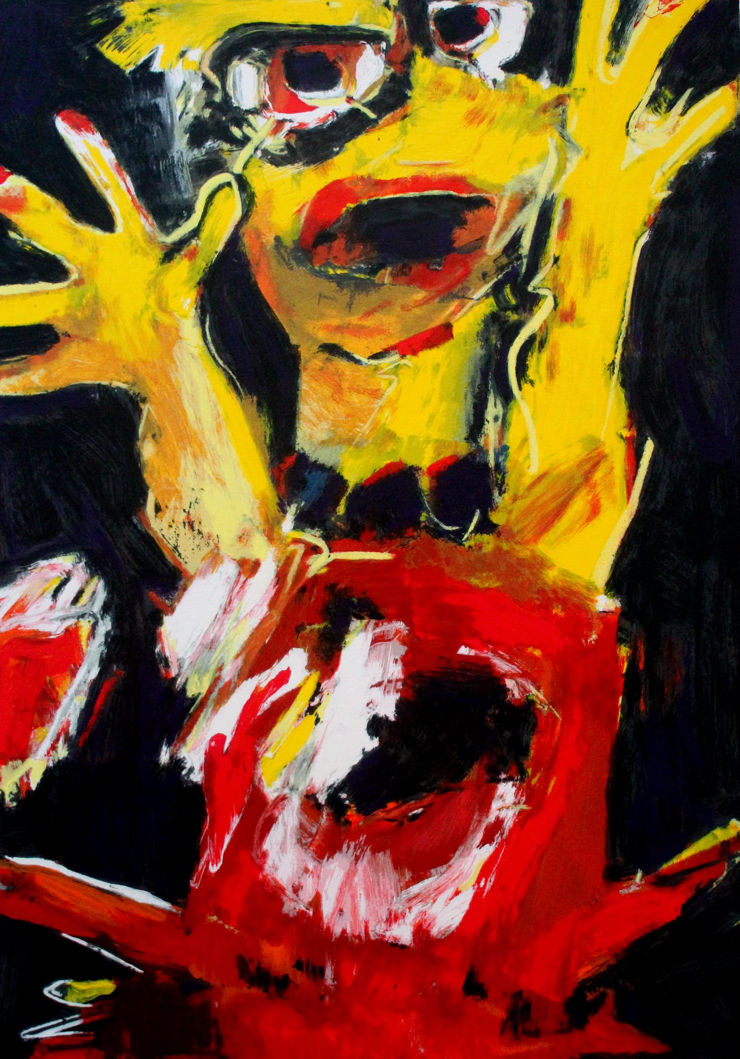 Charlotte Molenkamp - Zeefdruk: "Dansend kind" - 1993 verkocht voor € 75!