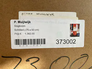 Pieter- Dirk Muylwijk - Acrylschilderij - slagboom - 1984 gesigneerd kopen? Bied vanaf 1!