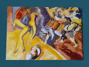 Luis Filcer - unieke & grote A(rtist) P(roof) kleuren litho - vrouwelijk naakt - potloodgesign kaufen? Bieten Sie von 58!