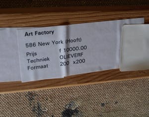 Ronald Hooft - Zeer groot schilderij (200 x 200 cm), “Gun” – New York, 1992 kopen? Bied vanaf 1!